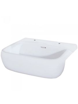 RAK Metropolitan 520 Semi Recessed Washbasin 2 Tap Holes
