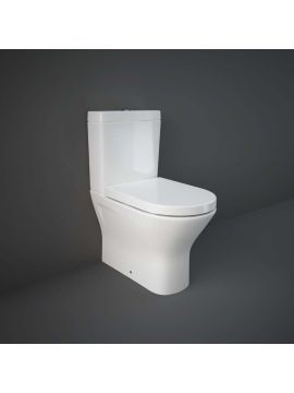 RAK Mini Resort Close Coupled Rimless Toilet Closed Back with Soft Close Wrap Over Seat