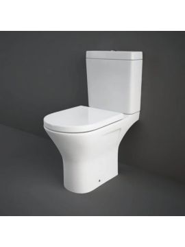 RAK Mini Resort Close Coupled Rimless Toilet Open Back with Soft Close Wrap Over Seat