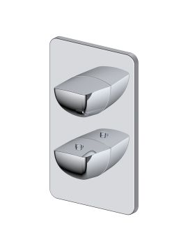 RAK Moon Dual Outlet Thermostatic Concealed Valve Chrome