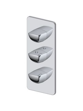 RAK Moon Triple Outlet Thermostatic Concealed Valve Chrome