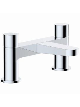 RAK Petit Round Bath Filler 2 Tap Hole Chrome