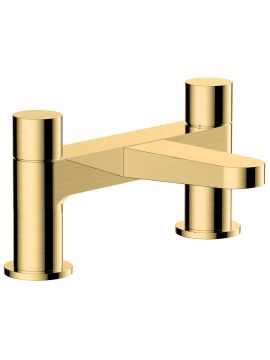 RAK Petit Round Bath Filler 2 Tap Hole Gold