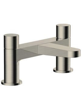 RAK Petit Round Bath Filler 2 Tap Hole Nickel