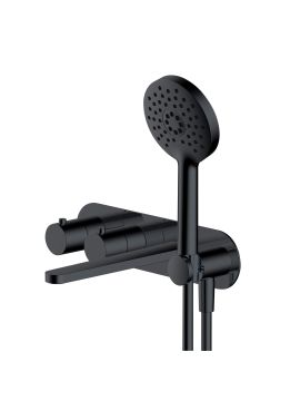 RAK Petit Round Concealed Thermostatic Bath Shower Mixer Tap Black