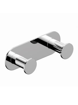 RAK Petit Round Double Robe Hook Chrome