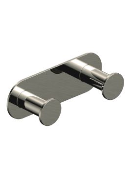 RAK Petit Round Double Robe Hook Nickel
