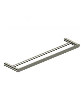 RAK Petit Round Double Towel Rail 450mm Nickel