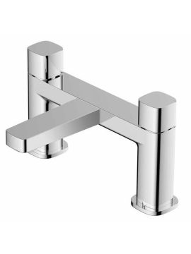 RAK Petit Square Bath Filler 2 Tap Hole Chrome