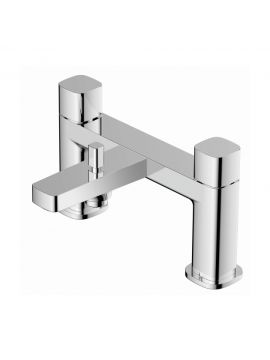 RAK Petit Square Bath Shower Mixer 2 Tap Hole Chrome