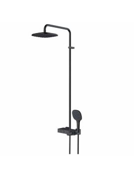 RAK Petit Square Exposed Thermostatic Mixer Shower Black