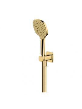 RAK Petit Square Hand Shower and Bracket Gold