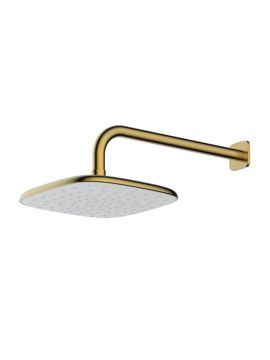 RAK Petit Square Shower Head and Arm Gold