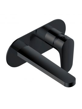RAK Portofino Wall Mounted Basin Mixer Tap Black