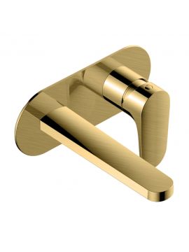 RAK Portofino Wall Mounted Basin Mixer Tap Gold