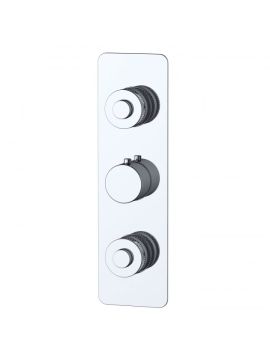 RAK Prima Tech Dual Outlet Thermostatic Vertical Concealed Valve Chrome