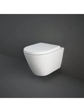 RAK Resort Wall Hung Rimless Toilet with Soft Close Wrap Over Seat