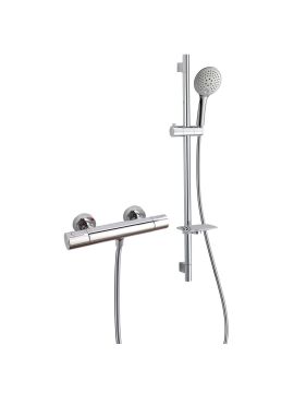 RAK Round Exposed Thermostatic Bar Valve Shower Kit Chrome