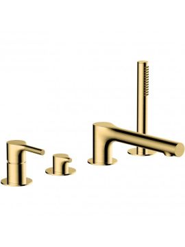 RAK Sorrento Deck Mounted Bath Shower Mixer 4 Tap Hole Gold