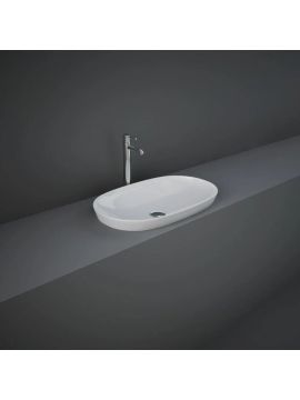 RAK Variant Elongated Oval Drop In Washbasin 600 with no tap holes