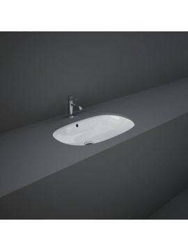 RAK Variant Elongated Oval Under Counter Washbasin 600 with no tap holes