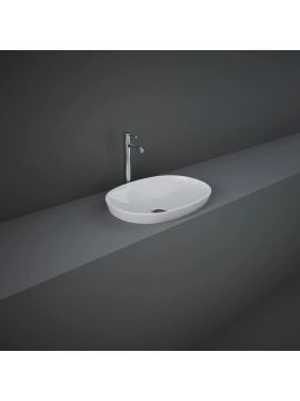 RAK Variant Oval Drop In Washbasin 500 with no tap holes