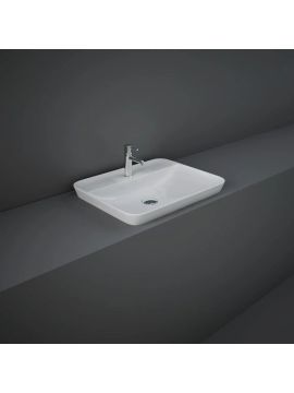 RAK Variant Rectangular Drop In Washbasin 550 with 1 Tap hole