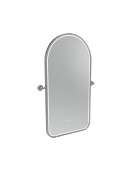 Tavistock Alderbury Arch Illuminated Mirror With Wall Brackets - 400mm x 800mm - Chrome