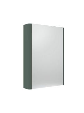 Tavistock Compass Non-Illuminated Single Door Mirror Cabinet - 475mm x 650mm - Viridian Green