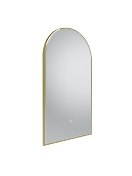 Tavistock Oxygen Arch Illuminated Mirror - 500mm x 900mm - Brushed Brass