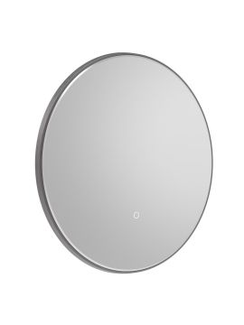 Tavistock Oxygen Circular Illuminated Mirror - 600mm x 600mm - GunMetal