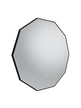 Tavistock Oxygen Decagon Illuminated Mirror - 800mm x 800mm - Black