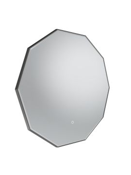 Tavistock Oxygen Decagon Illuminated Mirror - 800mm x 800mm - GunMetal