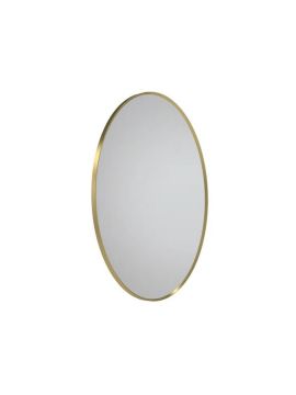Tavistock Verge Oval Non-illuminated Mirror - 500mm x 700mm - Brushed Brass