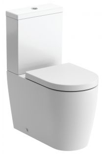 Savai Rimless D-Shaped Closed Back Close Coupled Toilet