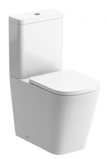 Tuasivi Rimless Square Closed Back Close Coupled Toilet