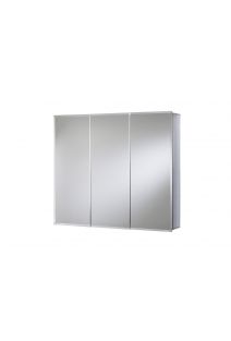 Hang 'n' Lock Kennett Triple Door Tri-View Cabinet Aluminium