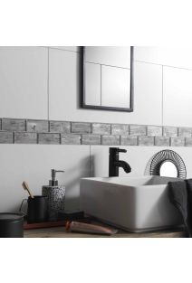 Houston Silver Wood Effect Glass Mosaic Wall Tile 300 x 300mm